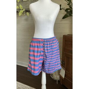 Boardies Pink & Blue Striped Mesh Lined Swim Trunks/Bathing suit shorts mens med